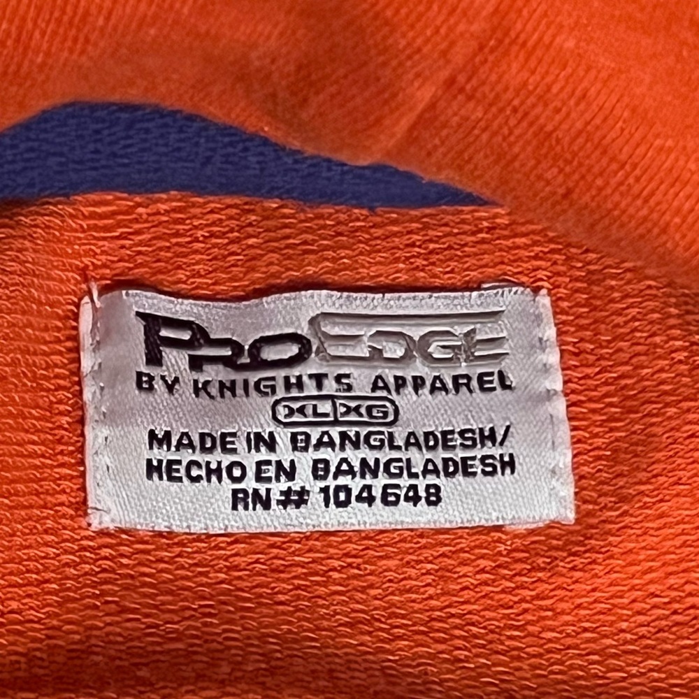Orange Hoodie with Blue Accents - Picture 6 of 7